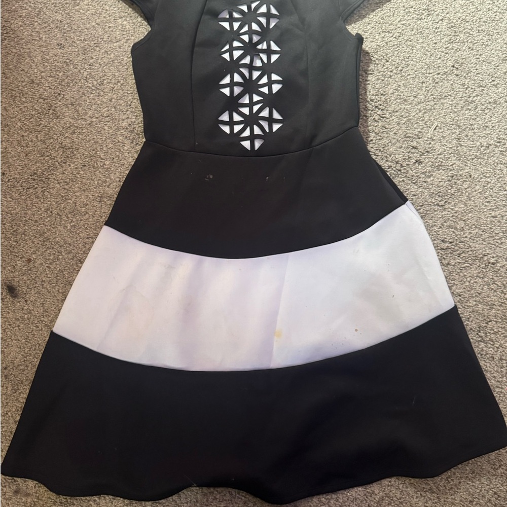 Wrapper Black and White Dress